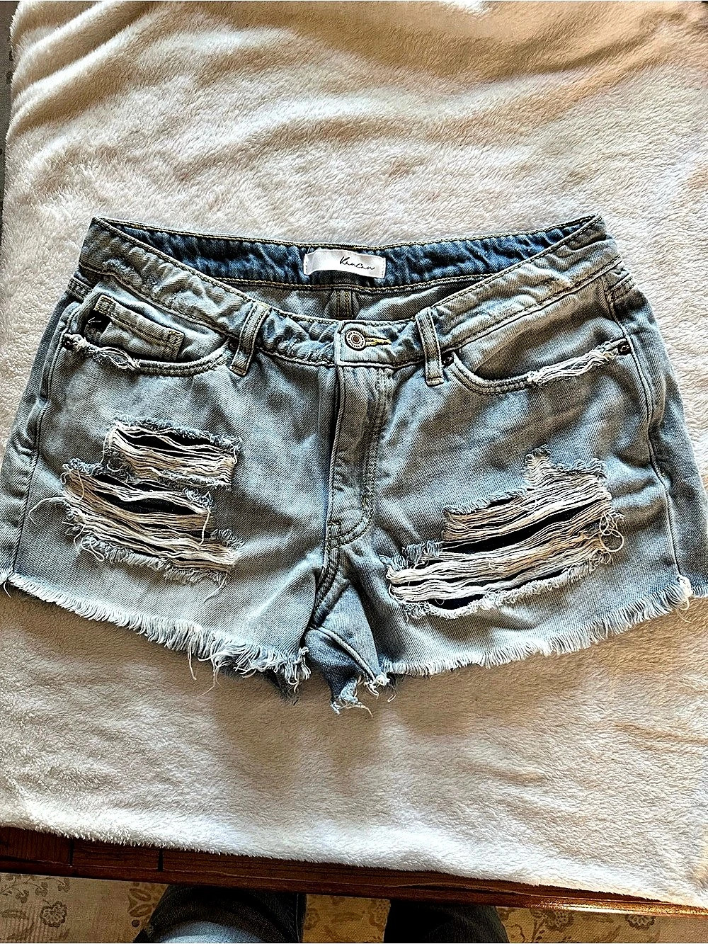 Kancan KC8377L Distressed Denim Jean Shorts Size 11